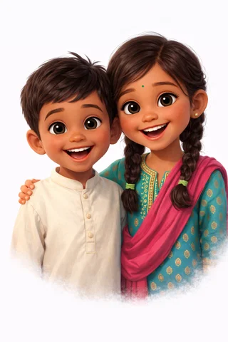 Personalised child avatar illustration