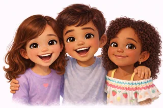 Personalised child avatar illustration